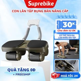Con lăn tập bụng 4 bánh trợ lực có thể tách ra làm Dụng Cụ Plank Tại Nhà - Tặng Kèm Thảm Kê Đầu Gối