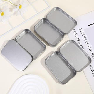 Hottome🥕Hộp đựng đồ hình chữ nhật có nắp Hộp đựng đồ bằng kim loại đánh bóng