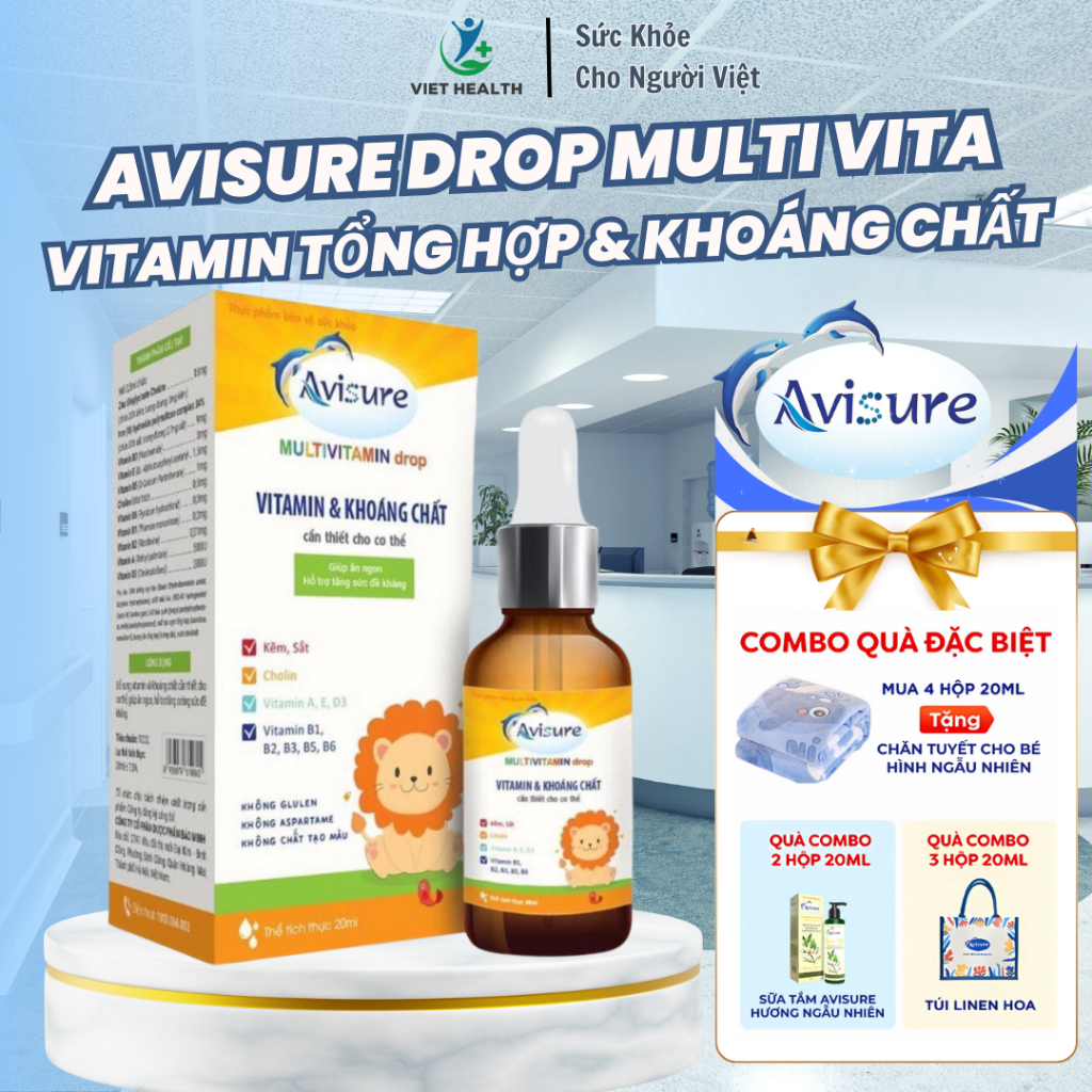 Vitamin & Khoáng Chất Cho Bé Avisure Drop Multi Vitamin - Bổ Sung Đầy Đủ Chất Cần Thiết Phát Triển