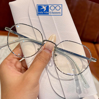  Kính TiTanium Gọng Nhỏ Thời Trang Không Gỉ Dáng Tròn dành cho mặt vừa và nhỏ tròng kính chống UV ASX - Mã 6637 