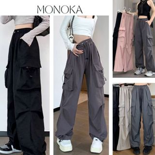  Quần Ống Rộng Nam Nữ Túi Hộp Kaki Rút Gấu Quần Jogger Dài Dáng Suông Đen Xám Hồng Rêu Cá Tính Basic Đường Phố Trẻ T38G 