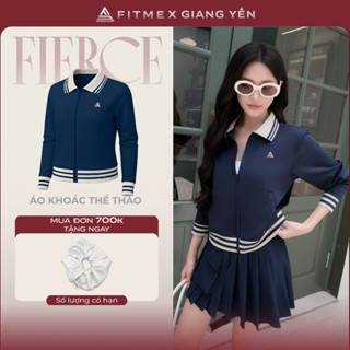 Áo khoác tennis pickleball nữ Fitme FIERCE CE form rộng chất liệu thoáng khí kháng khuẩn chống mùi AKTN01