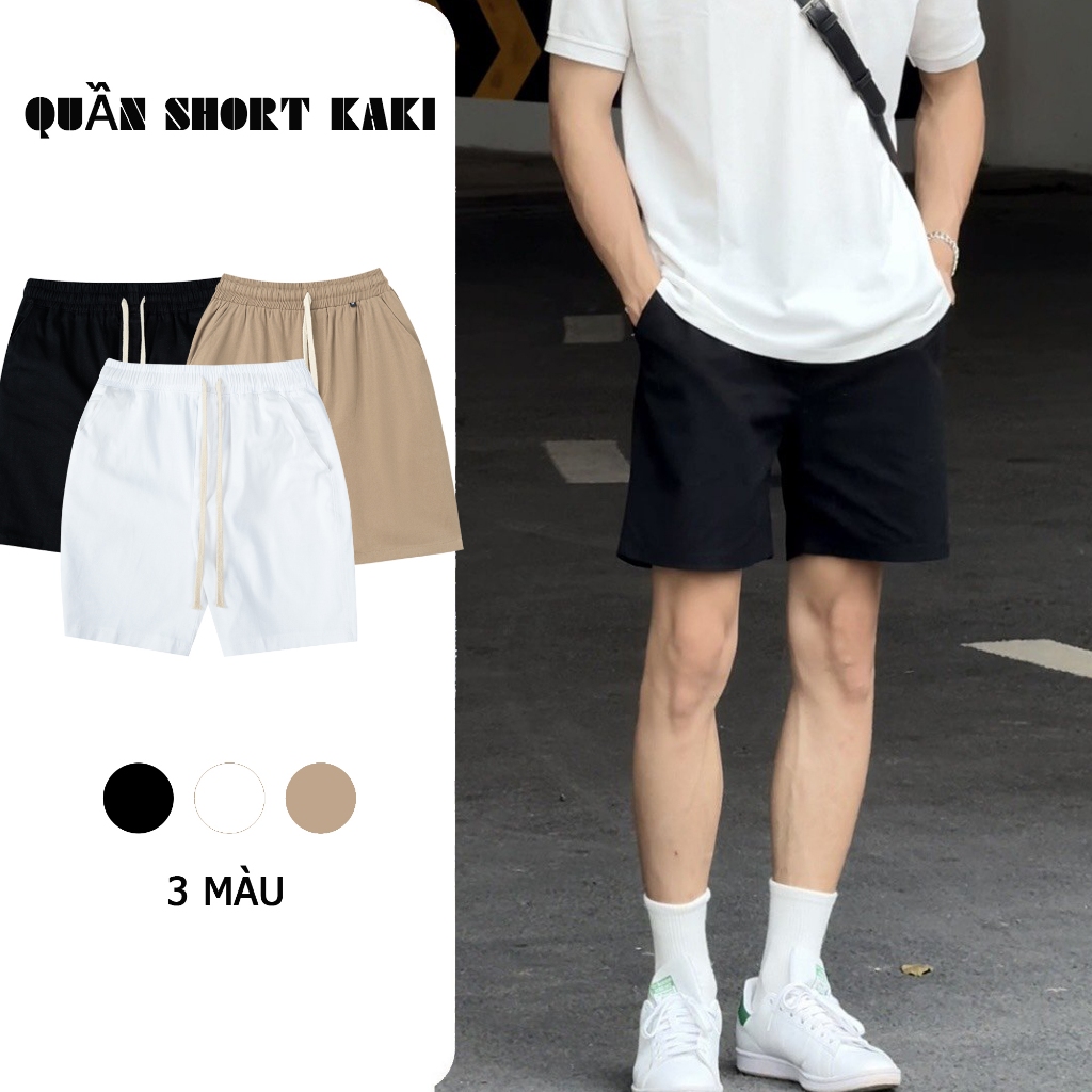 Quần Short Nam, Quần Sooc Nam, Quần Short Chun Chất Liệu kaki Đầy Mềm Mịn, Co Giãn, Kiểu Dáng Trẻ Trung