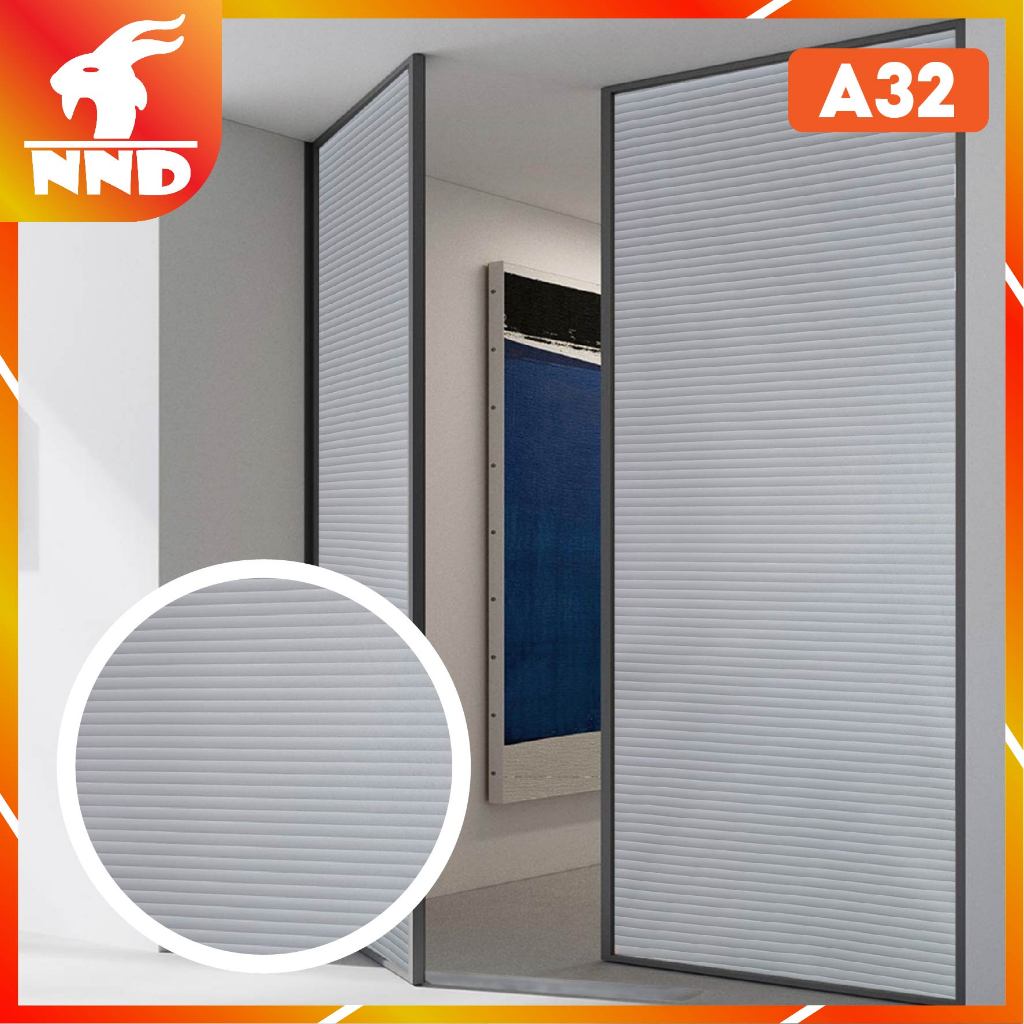 Giấy Dán Kính Khổ 90cm - Decal Dán Kính Kẻ Sọc Trắng Mờ | A32