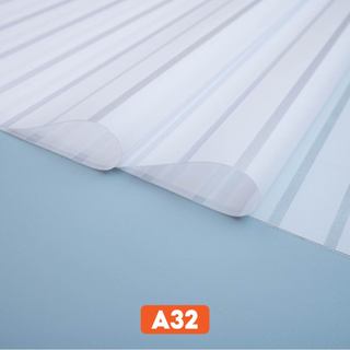 Giấy Dán Kính Khổ 90cm - Decal Dán Kính Kẻ Sọc Trắng Mờ | A32