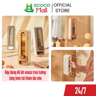 Hộp đựng đồ lót ECOCO treo tường thông minh kèm túi thơm dịu nhẹ, Hộp đựng tất, quần lót đa năng thế hệ mới