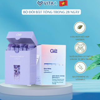 Bột Collagen Gilaa Siêu phân tử 300DA Kết hợp Saffron 60 gói 