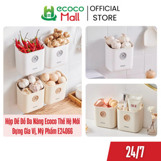 Hộp để đồ đa năng ECOCO thế hệ mới | Kệ đựng hành tỏi, Chai lọ nhà bếp | Khay để bông tẩy trang,Mỹ phẩm nhà tắm tiện lợi