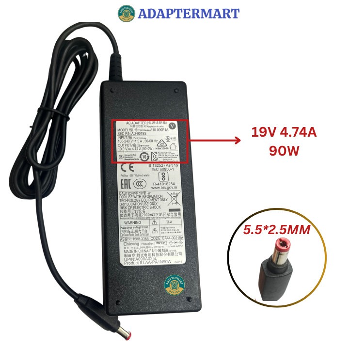 Bộ nguồn cho máy tính case mini PC Intel Nuc Kit NUC7i7BNH 19v - bảo hành 12 tháng