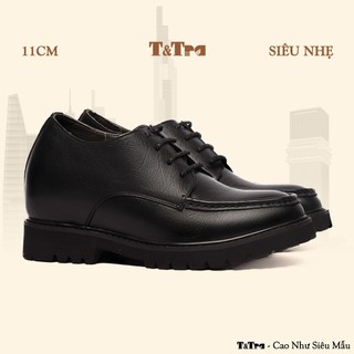   11CM  Giày Cao Nam T&Tra T325 Đen Sọc - Nhẹ Hơn và Ít Dốc Hơn 
