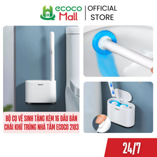  Bộ cọ vệ sinh ECOCO tặng kèm 16 đầu bàn chải khử trùng nhà tắm bếp gương kính dùng 1 lần không khoan tường 