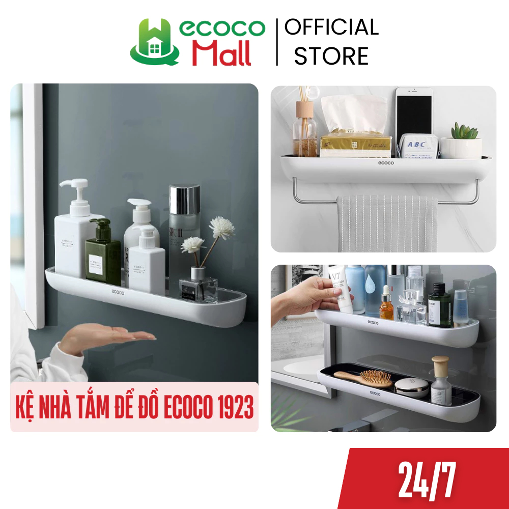 Kệ nhà tắm để đồ ECOCO cao cấp không cần khoan tường 1923