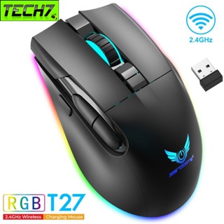 Chuột không dây LED RGB 3200 DPI Gaming Mouse T27 cho máy tính laptop