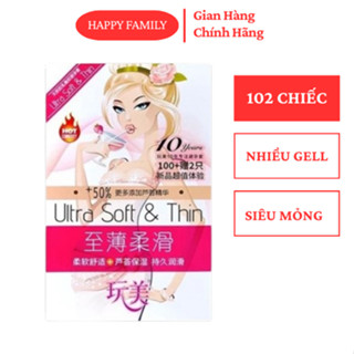 Bao cao su cô gái HA Ultra Solft & Thin, hương hoa ly hộp 102 chiếc hàng nội địa trung