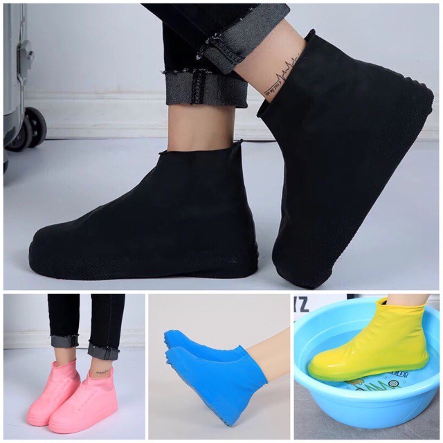 Ủng Bọc Giày Silicon Cổ Ngắn Đi Mưa Chống Thấm Nước Tái Sử Dụng Nhiều Lần