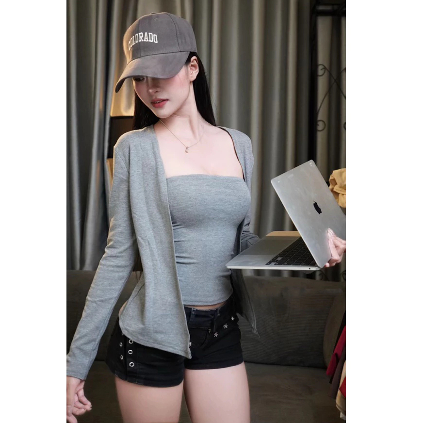 (Tặng Kèm Áo Quây) Áo Khoác Cardigan Basic Hàn Quốc Chất Thun Cao Cấp Dáng Vừa Hót 2025 | BigBuy360 - bigbuy360.vn