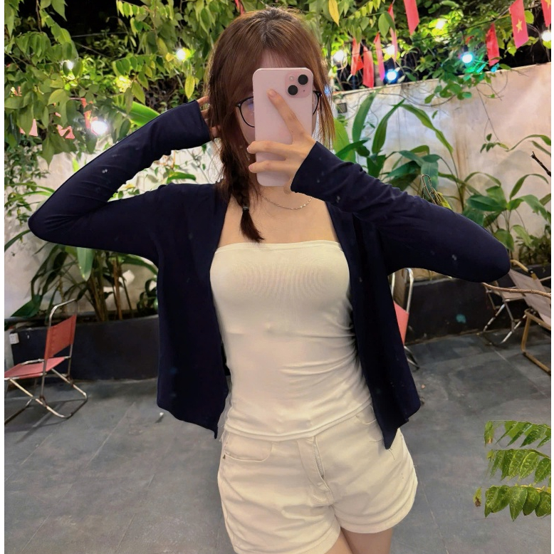 (Tặng Kèm Áo Quây) Áo Khoác Cardigan Basic Hàn Quốc Chất Thun Cao Cấp Dáng Vừa Hót 2025 | BigBuy360 - bigbuy360.vn