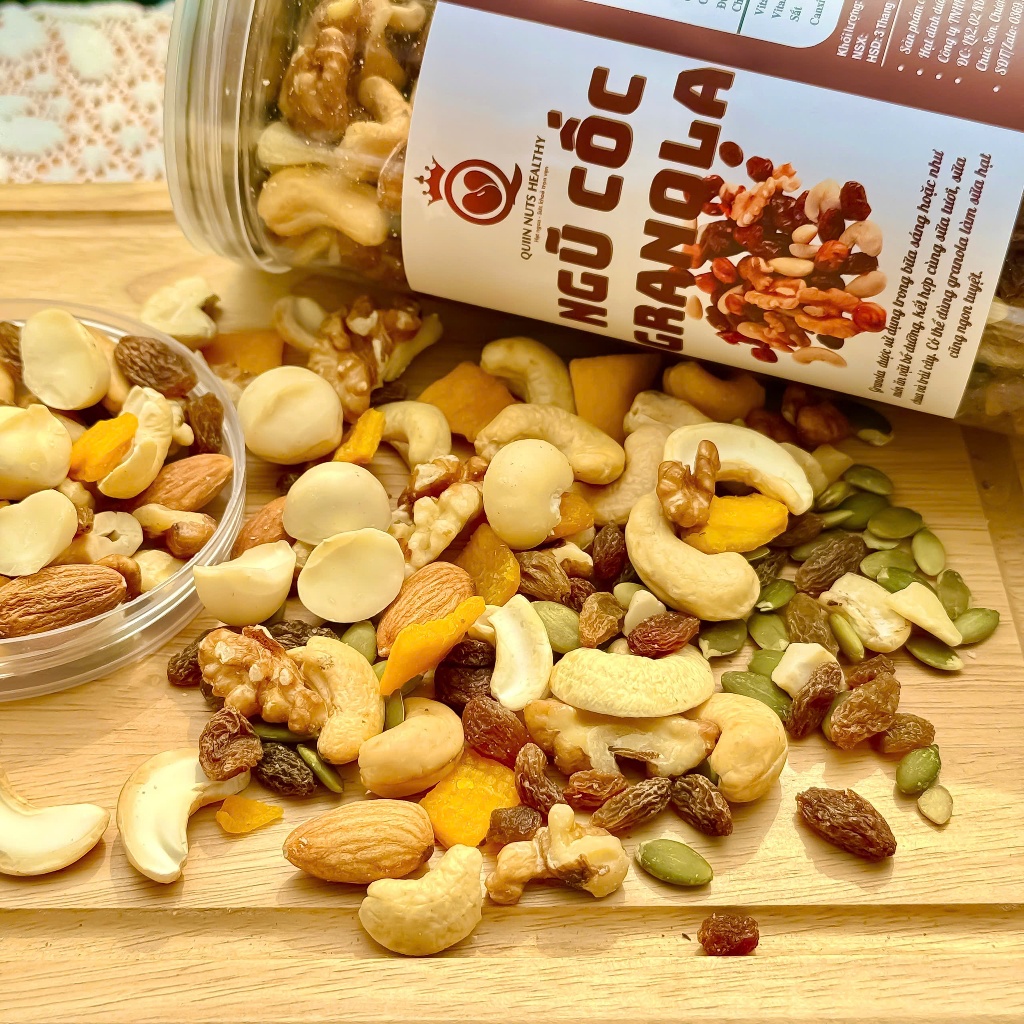 1kg Ngũ cốc granola siêu hạt - Ngũ cốc ăn sáng tiện lợi giàu dinh dưỡng tốt cho sức khỏe
