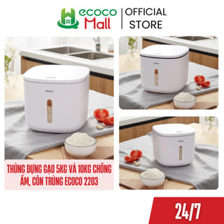 Thùng đựng gạo ECOCO 5kg và 10kg chống ẩm, côn trùng | Hộp đựng bảo quản đồ khô, các loại hạt, ngũ cốc đa năng cao cấp