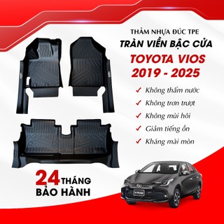  Thảm Lót Sàn Ô Tô TPE Cao Cấp Toyota Vios 2019 - 2025 TRÀN VIỀN BẬC CỬA Không Thấm nước Không Mùi 