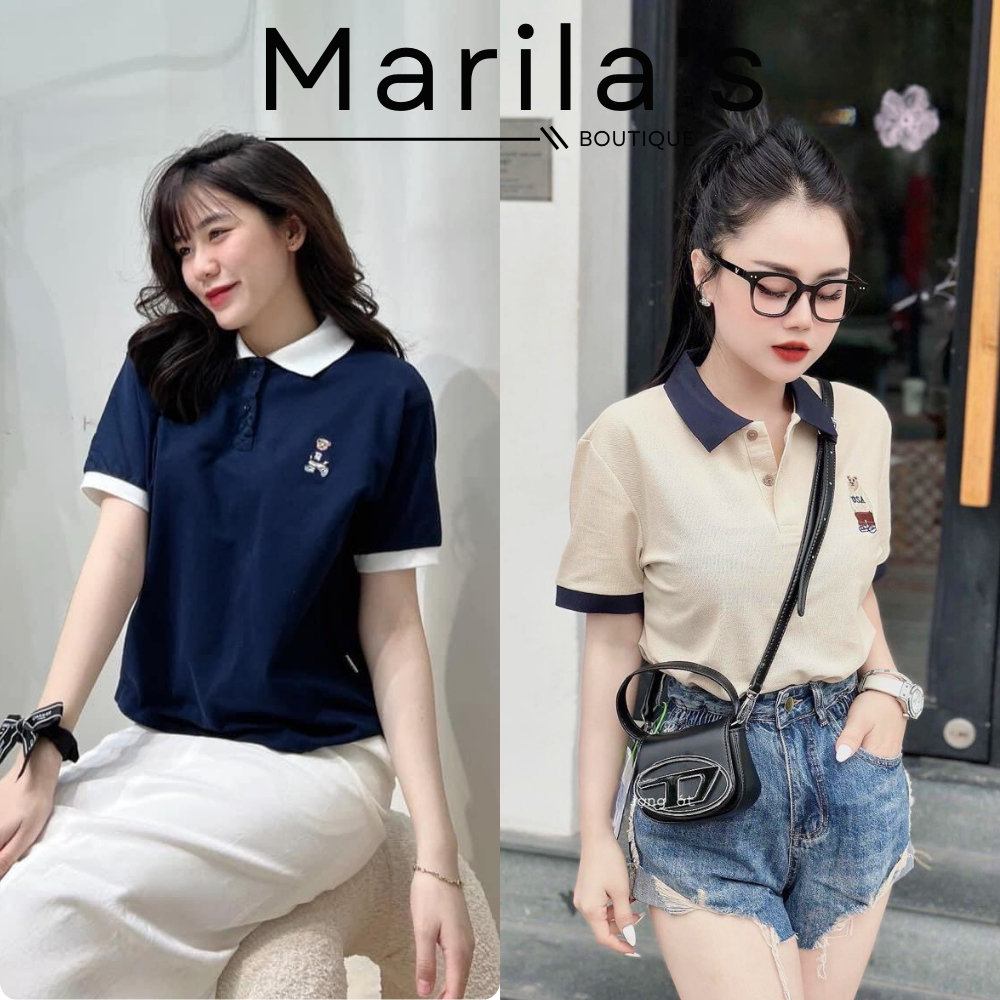 Áo polo nữ,áo phông nữ có cổ Marila's chất liệu vải mềm, thoáng mát