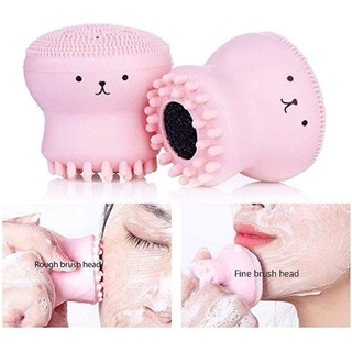 Bộ 3 Cọ Rửa Mặt Massage 2 Đầu Bạch Tuộc, Đồ Rửa Mặt Silicon Giúp Hạn Chế Lỗ Chân Lông Da Sạch Mịn