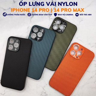 Ốp lưng iphone 14 pro max ip 14 pro nhựa dẻo vải nylon nhiều màu chống bám vân tay bảo vệ camera