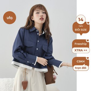 Áo sơ mi croptop đệm vai nhẹ Cemmy Shirt - by Ufound.thebasic