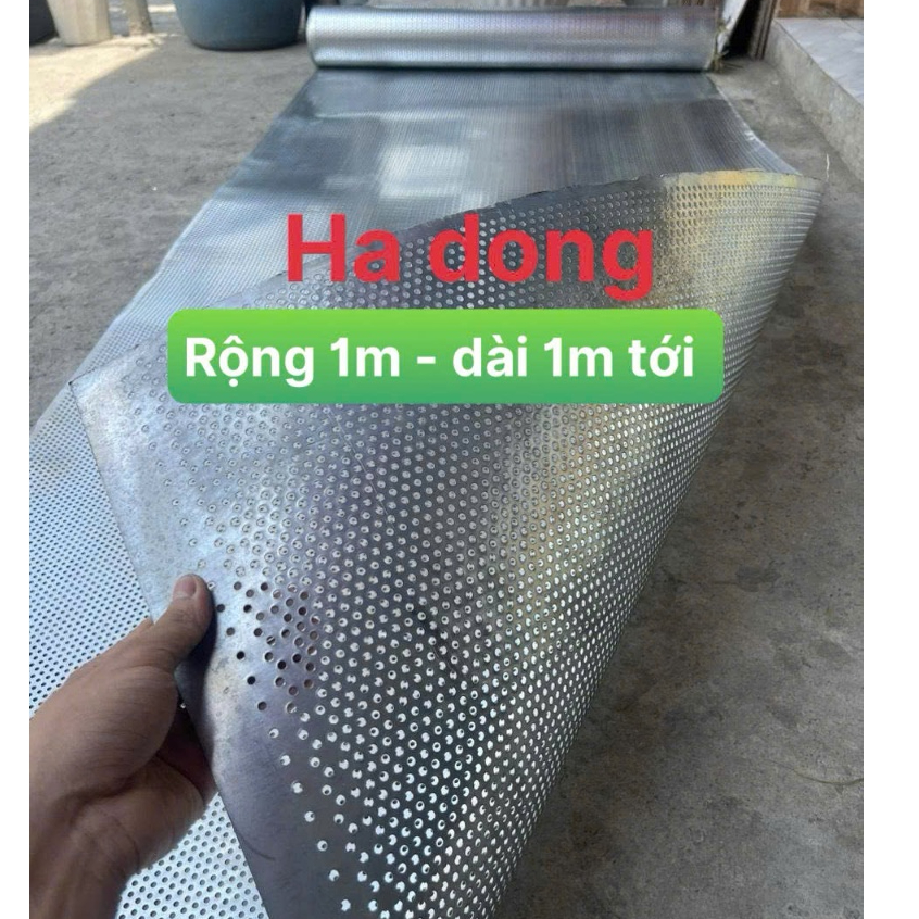 ( Khổ cao 1m - dài 1m) Tôn lỗ mạ kẽm , tôn đục lỗ mạ kẽm ,lưới ruồi kẽm chống rỉ - lỗ 4 li