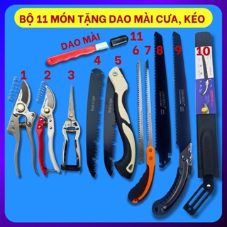  Bộ dụng cụ làm vườn 11 món chất lượng Nhật Bản: Kéo cắt cành SK5 kéo tỉa cây và cưa gỗ cầm tay 
