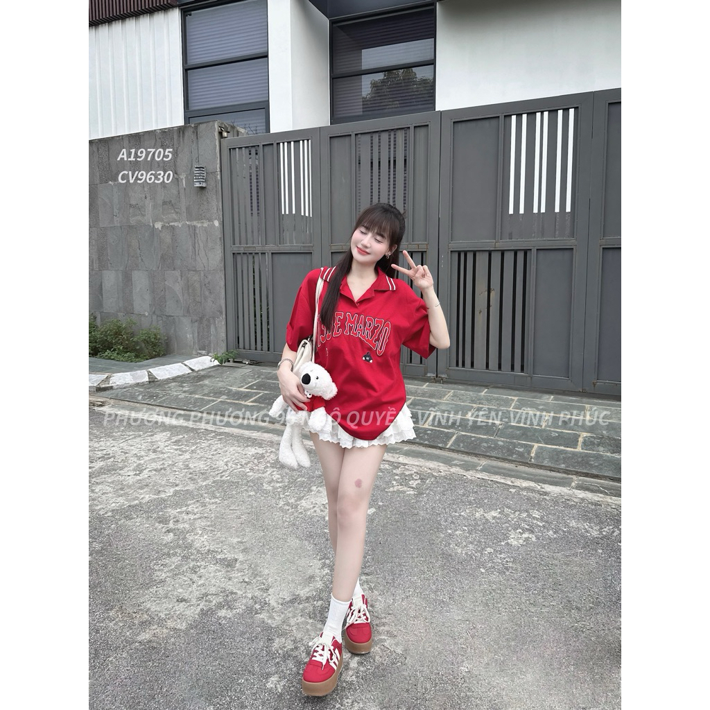 (Phương Phương Store) Áo phông dáng rộng kenzo đỏ kèm gấu