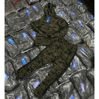 Bộ Quần Áo Nam Thu Đông Camo Rằn Ri Hoodie Có Mũ Cool Guy Phối Dây Chạy Rót Chất Liệu Cotton Siêu Đẹp