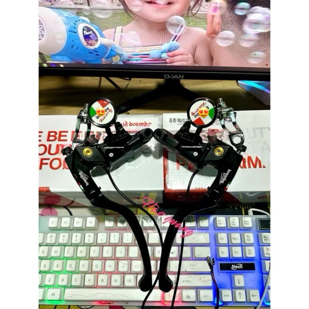 [1 cặp ] tay thắng Brembo bình dầu rời có chân gương gấn xe máy xe điện xe máy