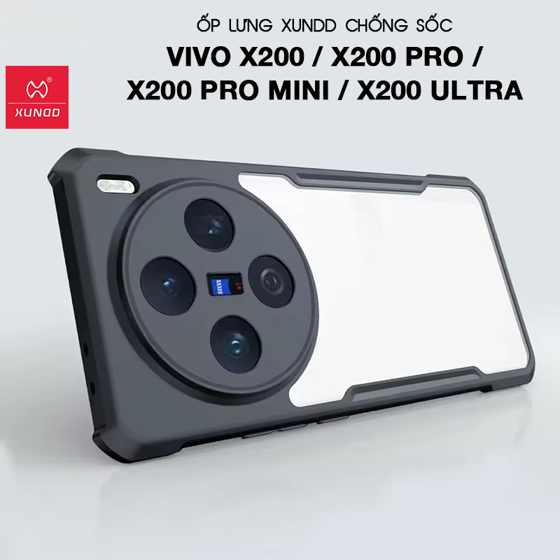[Hỏa Tốc HCM] Ốp lưng XUNDD Vivo X200/ X200 Pro/ X200 Pro Mini/ X200 Ultra - Chống shock, Mặt lưng t