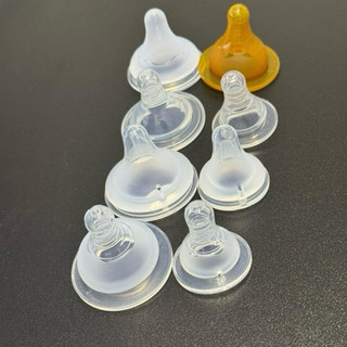 [Cutinn Kids]Núm Ti Silicone Thay Thế Bình Sữa Cổ Rộng – Cổ Hẹp Siêu Mềm Như Ti Mẹ | Size S M L XL Cho Bé 0–12 Tháng+
