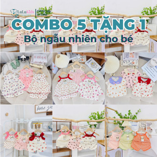 COMBO Đồ Bộ Mặc Nhà Bé Gái Thun Tăm Lạnh, Bộ Quần Áo Trẻ Em Cộc Tay 2 Dây Áo Váy Mùa Hè Xinh Xắn Cho Bé từ 6-16KG