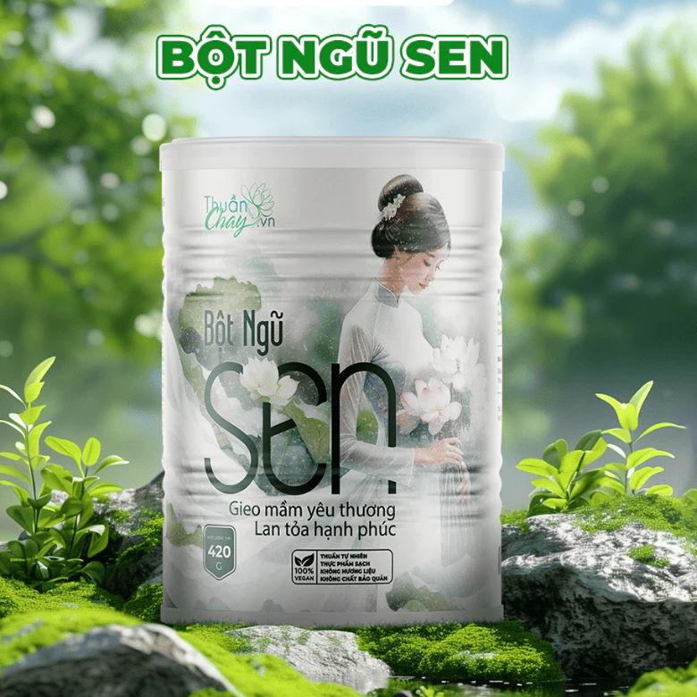 Bột ngũ sen hòa tan Thuần Chay 420g - Thơm ngon, dễ uống, giàu dưỡng chất