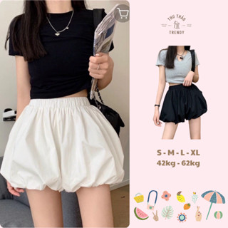 Quần Short Nữ Dáng Bí Ngô Cạp Lưng Chun 2 Lớp Bồng Bềnh Chất Đũi Gió SIêu Mát, Quần Đùi Sooc Nữ Cạp Chun Mặc Mát Đẹp.