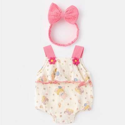 Body 2 Dây Đính Hoa Họa Tiết Hoạt Hình Cho Bé Gái Sơ Sinh 1 2 Tuổi MINTSCLOSET Quảng Châu - BS6526