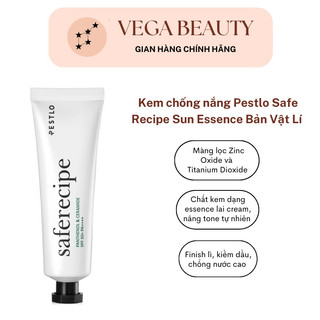  Kem chống nắng PESTLO Safe Recipe Sun Essence SPF50 PA++++ 50ml Bản Vật Lý phù hợp da dầu 