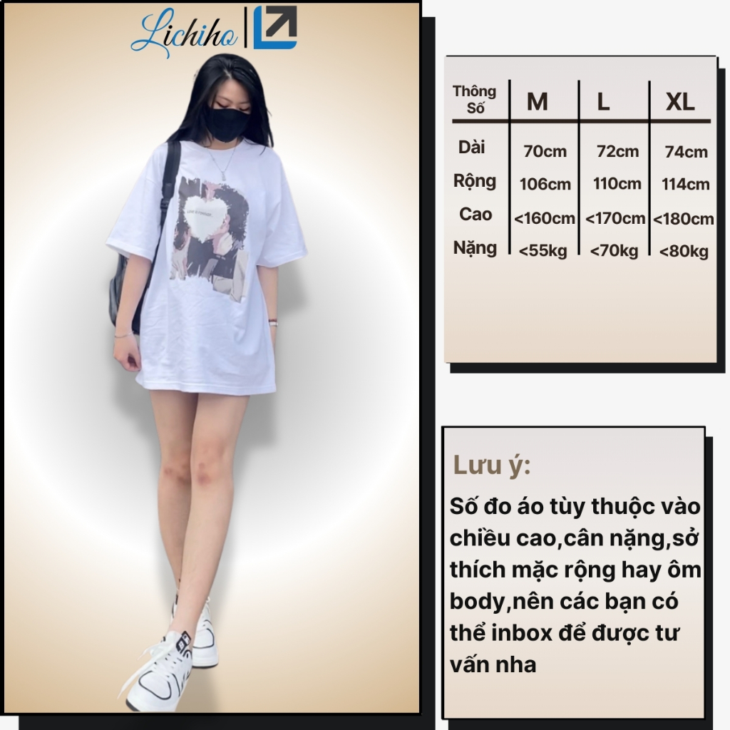 Áo Thun Nam Nữ Unisex Form Rộng  In Chữ Forever Love Ý Nghĩa Áo Phông Oversize Cotton Lichiho | BigBuy360 - bigbuy360.vn