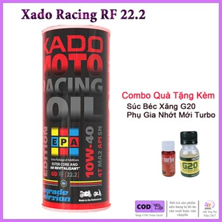    LIVE   Nhớt Xe Số Côn Tay Xado Racing RF 22.2 Tặng Kèm 1 Vệ Sinh Kim Phun G20 và 1 Phụ gia nhớt mới 