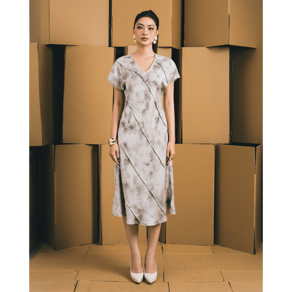 Đầm lụa loang màu - J-P Fashion 12211998