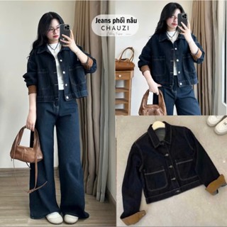 Áo Khoác Jean (vải đẹp) dáng lỡ Oversize Basic siêu đẹp Áo bò nữ denim AB00