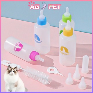  Bộ Bình Sữa Cho Chó Mèo Nhựa PP An Toàn Tiện Lợi Dung Tích 60ml 