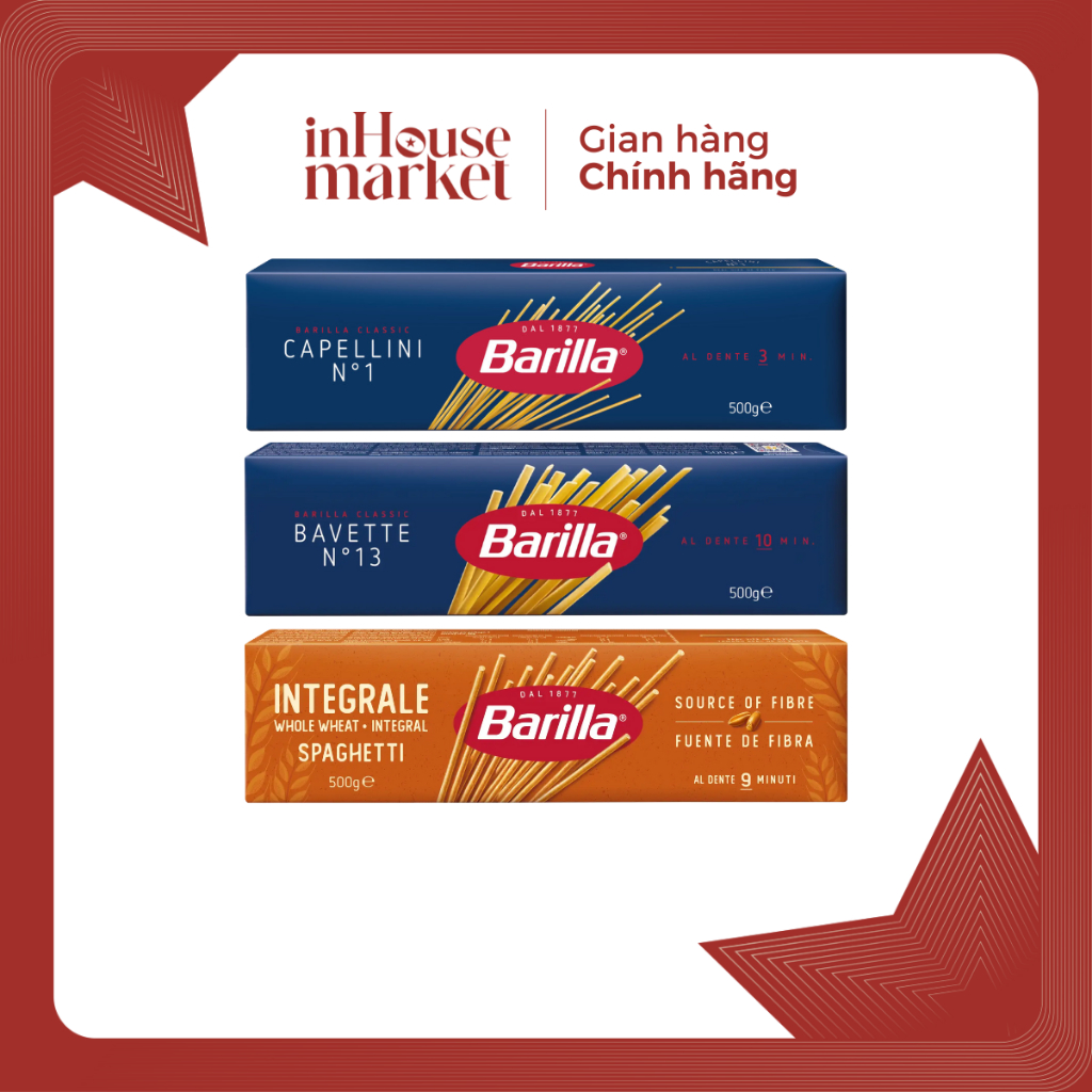 Mì Ý Barilla 500gr – Pasta chính hãng nhập khẩu từ Ý