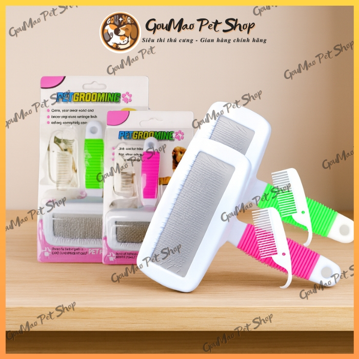 💖 LƯỢC CHẢI LÔNG CHO CHÓ MÈO TẶNG KÈM LƯỢC NHỎ - Goumao pet 💖 GM40