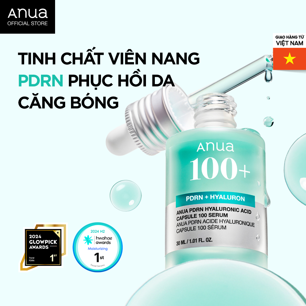 Tinh Chất PDRN Phục Hồi Da Căng Bóng – ANUA PDRN Hyaluronic Acid Capsule 100 Serum 30ml