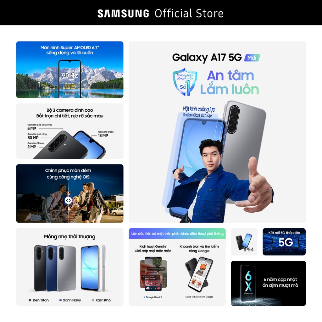 Điện Thoại Samsung Galaxy A17 5G 8GB/128GB | BigBuy360 - bigbuy360.vn