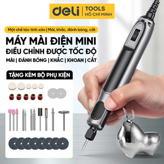 [Tặng Kèm 31 Phụ Kiện] Máy Mài Điện Mini Deli 5 Chức Năng Mài, Đánh Bóng, Khắc, Khoan, Cắt Tiện Lợi